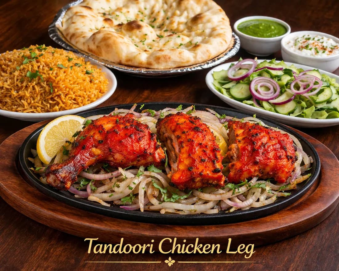 Quarter Chicken Leg with Naan